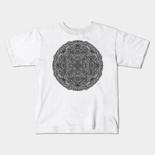 Mandala a Lovely - Intricate Black and White Digital Illustration, Vibrant and Eye-catching Design, Perfect gift idea for printing on shirts, wall art, home decor, stationary, phone cases and more. Kids T-Shirt